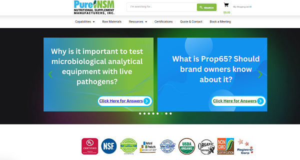 PureNSM (Nutritional Supplement Manufacturers, Inc.) PureNSM (Nutritional Supplement Manufacturers, Inc.)